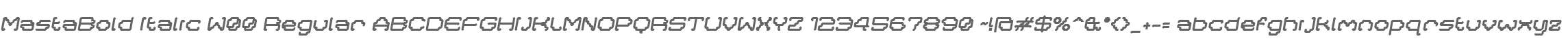 MastaBold Italic W00 Regular