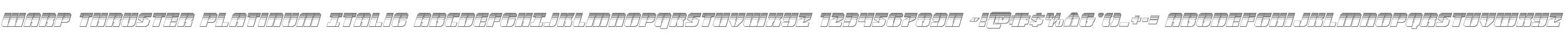 Warp Thruster Platinum Italic