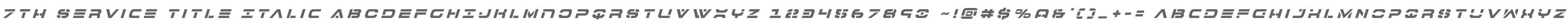 7th Service Title Italic