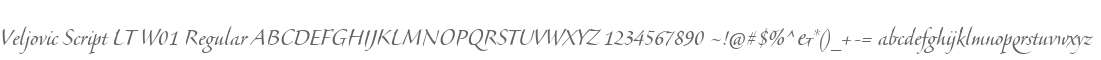 Veljovic Script LT W01 Regular