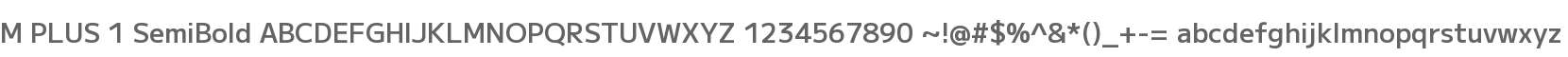 M PLUS 1 SemiBold