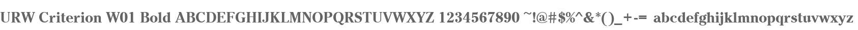 URW Criterion W01 Bold