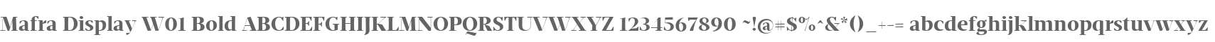 Mafra Display W01 Bold