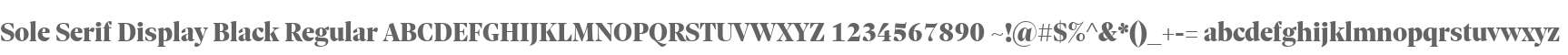 Sole Serif Display Black Regular