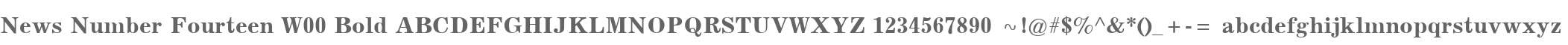 News Number Fourteen W00 Bold