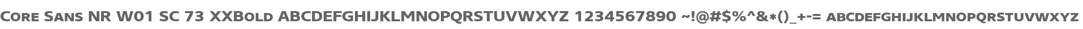 Core Sans NR W01 SC 73 XXBold