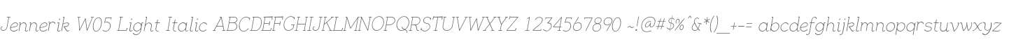 Jennerik W05 Light Italic