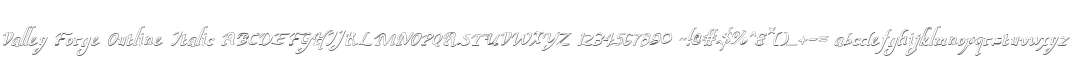 Valley Forge Outline Italic