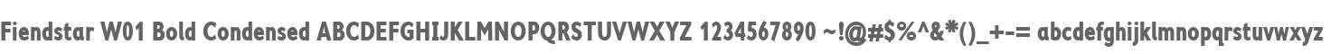 Fiendstar W01 Bold Condensed