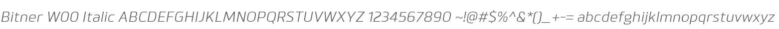 Bitner W00 Italic