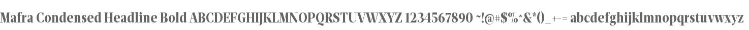 Mafra Condensed Headline Bold