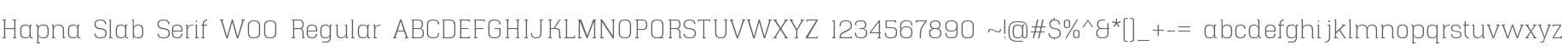 Hapna Slab Serif W00 Regular