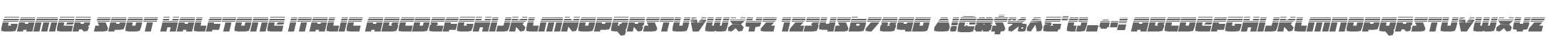 Gamer Spot Halftone Italic