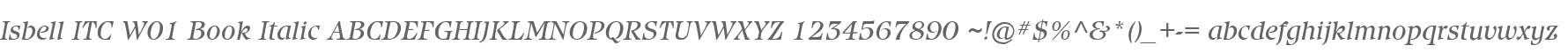 Isbell ITC W01 Book Italic