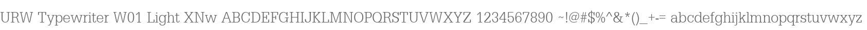 URW Typewriter W01 Light XNw