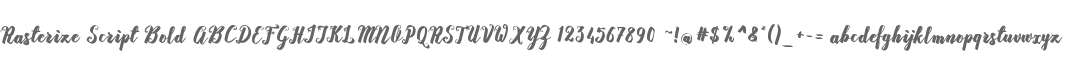 Rasterize Script Bold