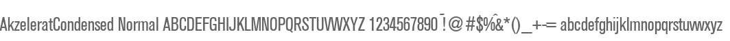 AkzeleratCondensed Normal