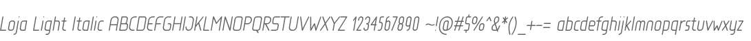 Loja Light Italic