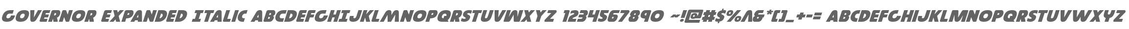 Governor Expanded Italic
