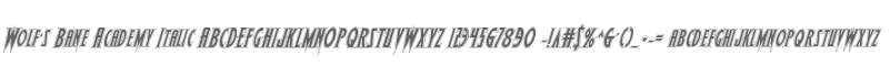 Wolf's Bane Academy Italic
