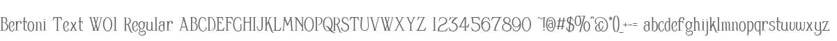 Bertoni Text W01 Regular