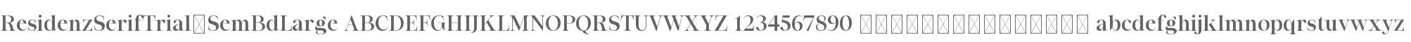 Residenz Serif Trial SemiBold Large