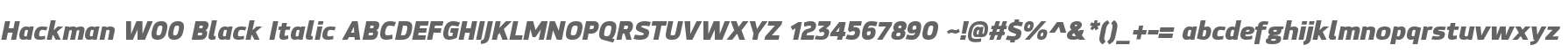 Hackman W00 Black Italic