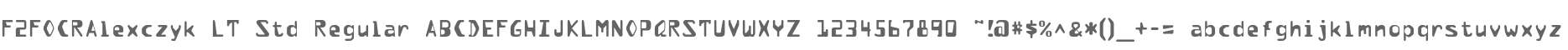 F2FOCRAlexczyk LT Std Regular