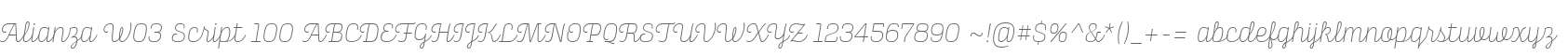 Alianza W03 Script 100