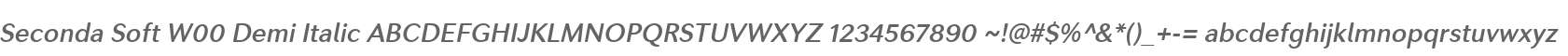 Seconda Soft W00 Demi Italic