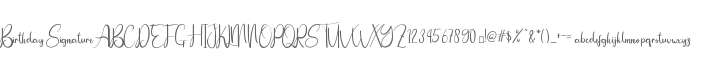 Birthday Signature