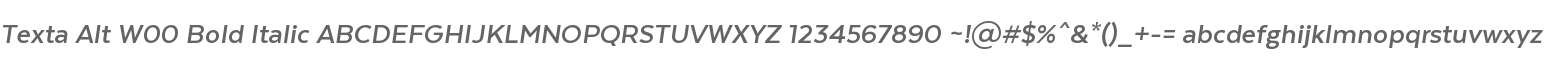 Texta Alt W00 Bold Italic