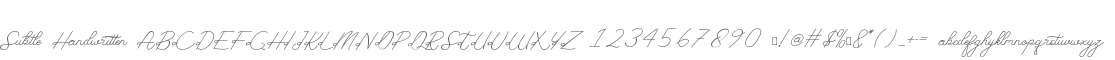 Subtle Handwritten