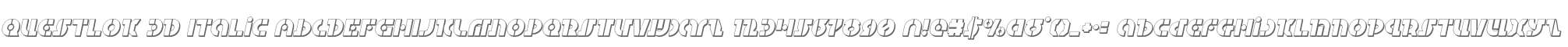 Questlok 3D Italic