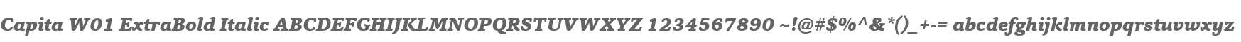 Capita W01 ExtraBold Italic