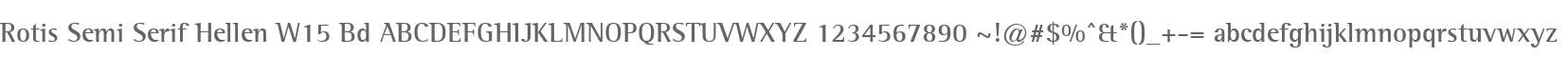 Rotis Semi Serif Hellen W15 Bd