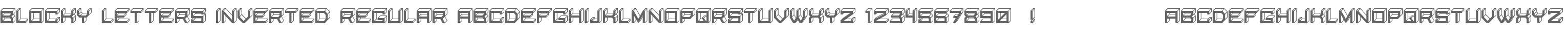Blocky Letters Inverted Regular