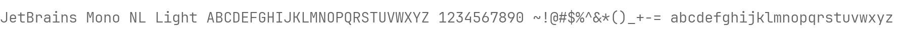 JetBrains Mono NL Light