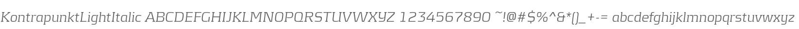 KontrapunktLightItalic