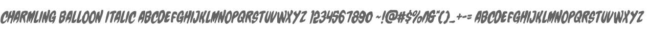 Charmling Balloon Italic