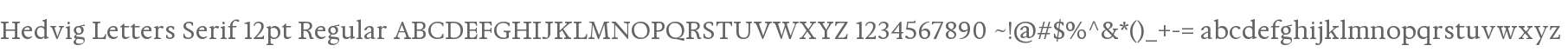 Hedvig Letters Serif 12pt