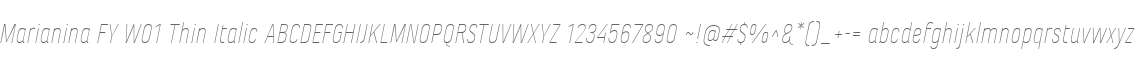 Marianina FY W01 Thin Italic