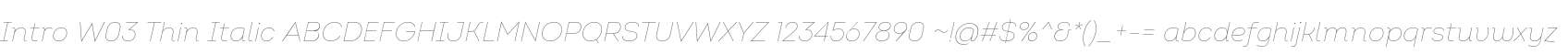Intro W03 Thin Italic