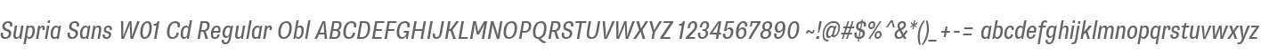 Supria Sans W01 Cd Regular Obl