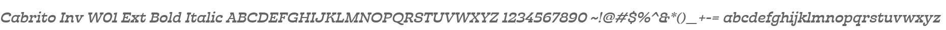 Cabrito Inv W01 Ext Bold Italic