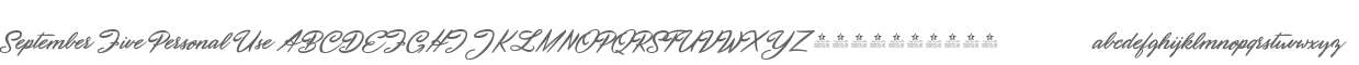 September Five Personal Use