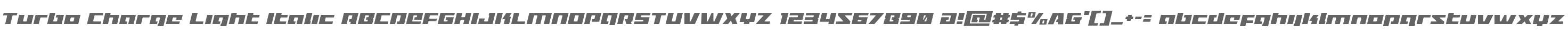 Turbo Charge Light Italic