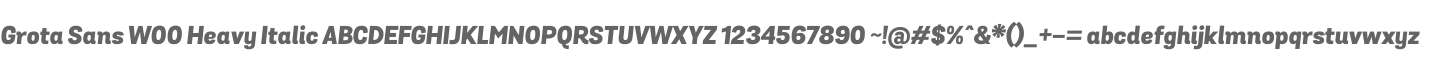 Grota Sans W00 Heavy Italic