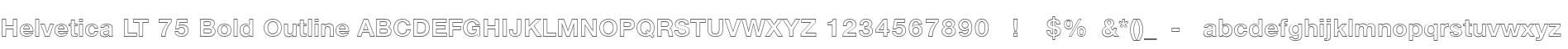 Helvetica LT 75 Bold Outline