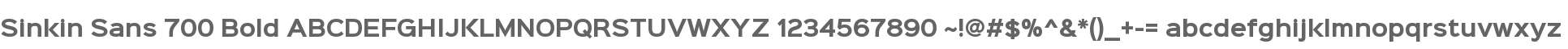 Sinkin Sans 700 Bold